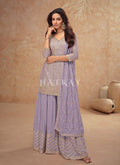 Lavender Pakistani Sharara Suit