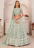 Turquoise Green Embroidered Lehenga Choli