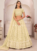 Pastel Yellow Embroidered Lehenga Choli