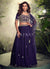 Deep Purple Partywear Lehenga Choli