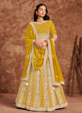 Yellow Georgette Lehenga Choli