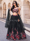 Black Multicolored Handwork Lehenga Choli