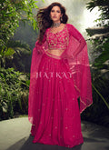 Rani Pink Partywear Lehenga Choli