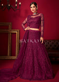 Magenta Embroidery Lehenga Choli