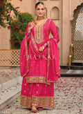 Rani Pink Multi Embroidery Palazzo Suit