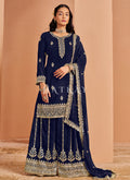 Shop Blue Palazzo Suit In UK