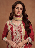 Red Palazzo Suit