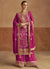 Magenta Multicoloured Palazzo Suit