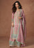 Pastel Pink Multi Embroidered Palazzo Suit