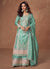 Sea Green Multi Embroidered Palazzo Suit