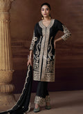 Midnight Black Embroidery Pant Suit