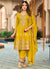 Yellow Multi Embroidered Punjabi Style Suit