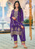 Purple Multi Embroidered Punjabi Style Suit