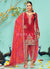 Bridal Red Multi Embroidered Dhoti Style Punjabi Suit