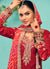 Bridal Red Multi Embroidered Dhoti Style Punjabi Suit