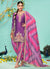 Purple Multi Embroidered Dhoti Style Punjabi Suit