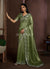 Green Handwork Silk Wedding Saree