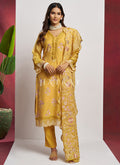 Yellow Chikankari Embroidery Salwar Suit