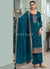 Turquoise Embroidered Salwar kameez