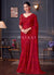 Bridal Red Embroidery Designer Saree