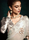 Silver Grey Handwork Sari