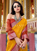 Yellow and Orange Saree