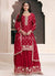 Bridal Red Reshamkari Embroidery Sharara Suit