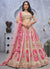 Beige Pink Traditional Embroidery Wedding Lehenga Choli