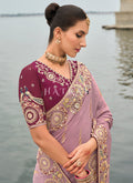 Purple And Wine Saree