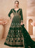 Green Slit Style Anarkali Lehenga