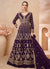 Deep Purple Slit Style Anarkali Lehenga