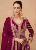 Buy Magenta Anarkali Lehenga