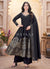 Black Mirror Work Anarkali Palazzo Suit