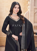 Black Anarkali Palazzo Suit