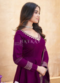 Purple  Silk Palazzo Suit