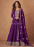 Purple Embroidery Anarkali Suit