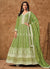 Lime Green Silk Anarkali Suit