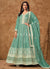 Teal Blue Silk Anarkali Suit