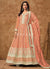 Soft Peach Silk Anarkali Suit