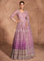 Orchid Purple Ombré Embroidery Anarkali Dress