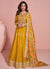 Yellow Embroidery Silk Anarkali Suit