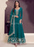 Turquoise Embroidery Anarkali Dress