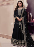 Black Embroidery Anarkali Dress