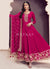 Magenta Embroidery Anarkali Dress