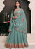 Sky Blue Embroidery Anarkali Dress