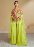 Lime Green Sharara Suit