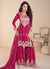 Rani Pink Threadwork Embroidery Gharara Suit