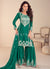 Green Threadwork Embroidery Gharara Suit