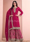 Rani Pink Gharara Style Palazzo Suit