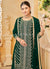 Green Embroidered Georgette Gharara Suit